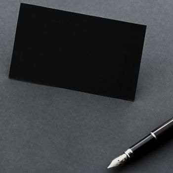 Blank business card for corporate mockup and minimalistic brand identity design.