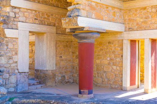 Knossos Crete, top view, Greece.