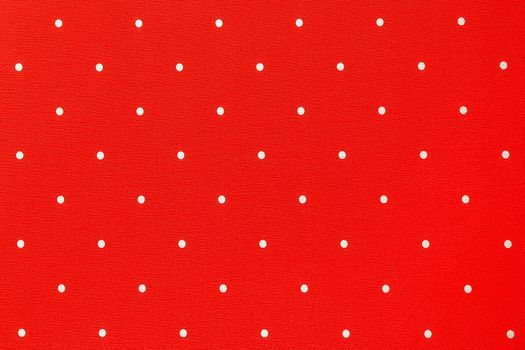 Red seamless texture with white polka dots abstract pattern background.