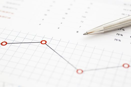 Financial statistics documents on clipboard pad at office table closeup. Internal Revenue Service inspector sum check, irs investigation, exchange market, earnings, savings, loan and credit concept