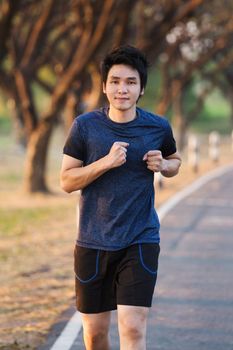 fitness man running in the park