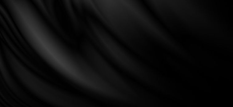Black fabric texture background 3d illustration