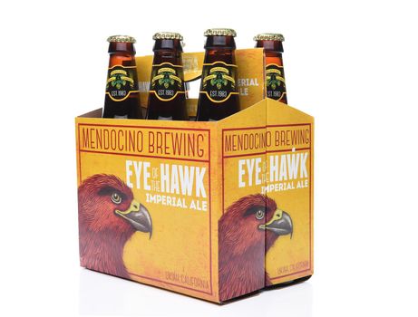 IRVINE,CA - SEPTEMBER 30, 2017: Eye of the Hawk Imperial Ale. From the Mendocino Brewing Company, in Ukiah, California. 