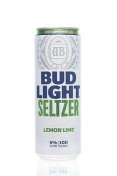 IRIVNE, CALIFORNIA - 2 JULY 2021: A can of Bud Light Seltzer Lemon Lime flavored alcoholic beverage.