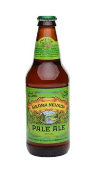 IRVINE, CA - MAY 25, 2014: A single bottle of Sierra Nevada Pale Ale on white. Sierra Nevada Brewing Co. was established in 1980 by homebrewers in Chico, California,
