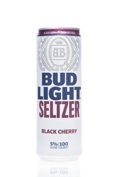 IRIVNE, CALIFORNIA - 2 JULY 2021: A can of Bud Light Seltzer Black Cherry Flavored alcoholic beverage.