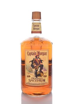 IRVINE, CALIFORNIA - JANUARY 13, 2017: Captain Morgan Spiced Rum.  Named after the 17th-century Welsh privateer of the Caribbean, Sir Henry Morgan.
