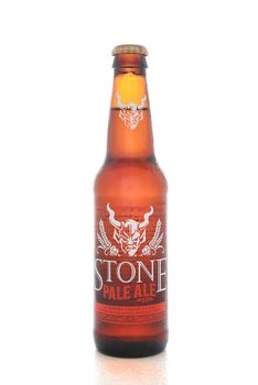 IRVINE, CALIFORNIA - AUGUST 25, 2016: Stone Pale Ale. From the Stone Brewing Company, in Escondido, the largest brewery in Southern California.