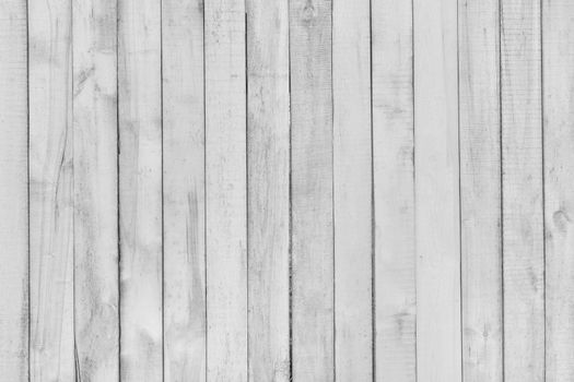 White fence boards, grey wooden texture background.