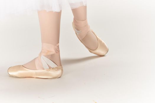 ballerina feet silhouette of a woman performance grace studio lifestyle. High quality photo