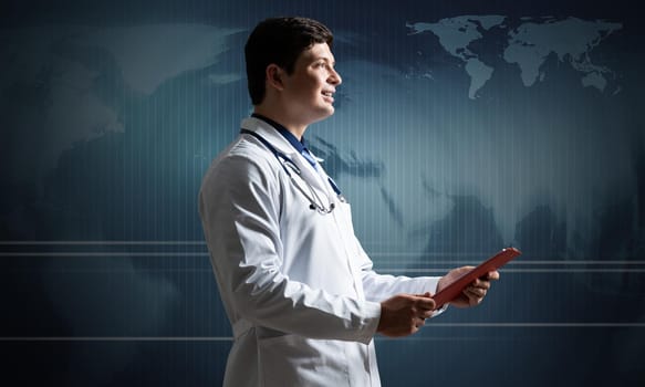Doctor with tablet. Concept of digital healthcare