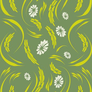 Floral pattern with flowers and leaves  Fantasy flowers Abstract Floral geometric fantasy