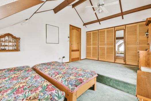 Attractive interior design of modern cozy bedroom