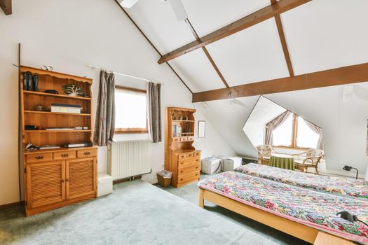Attractive interior design of modern cozy bedroom
