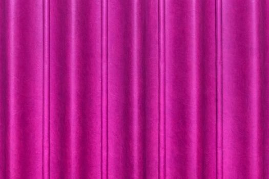 Sliding door, purple or pink curtain scene from the leather of the conference room in the hotel. Wavy abstract pattern wall texture background.