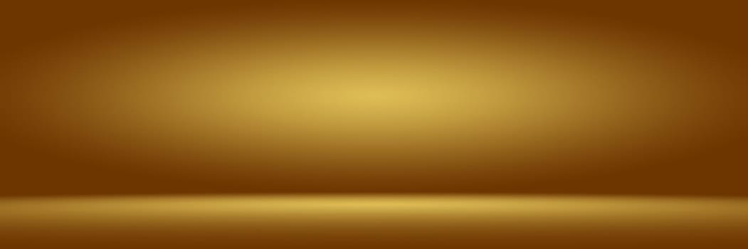 Abstract Luxury Gold yellow gradient studio wall, well use as background,layout,banner and product presentation