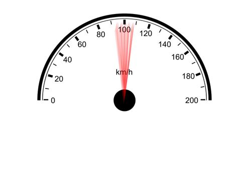 A Speedometer illustration design on a white background