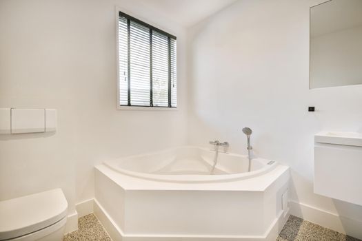 Interior design of an elegant and cozy bathroom