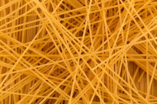 Organic whole wheat spaghetti pasta for background