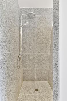 Modern shower stall in elegant stylish apartment