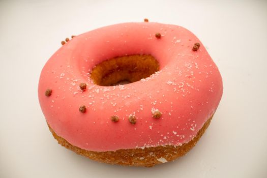 junk food concept - Big donut with blue glaze