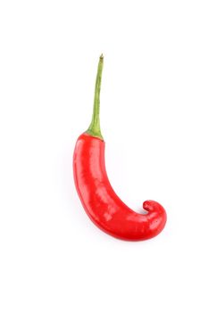 Red chili pepper isolated on a white background