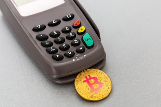 Bitcoin,credit card and POS-terminal