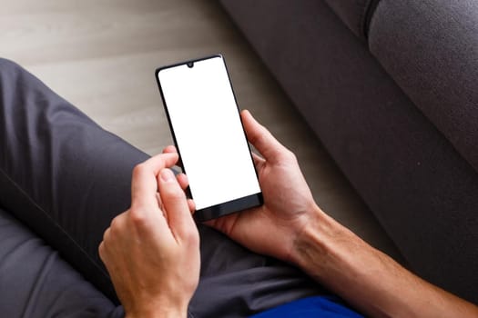 Smartphone with blank screen on table