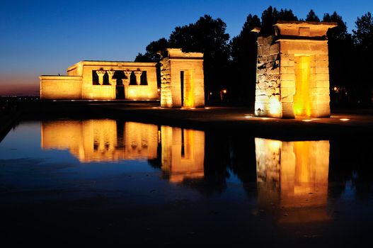 Temple of Debod, Templo de Debod in Madrid, Spain