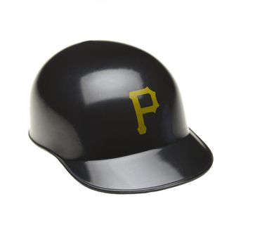 IRVINE, CALIFORNIA - FEBRUARY 27, 2019:  Closeup of a mini collectable batters helmet for the Pittsburgh Pirates of Major League Baseball.