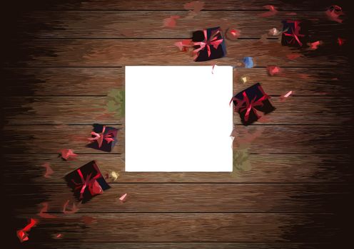 Group of Realistic Gifts with Ribbons Wrap with Dotted Pattern for Birthday or Christmas Celebration. Editable Illustration.