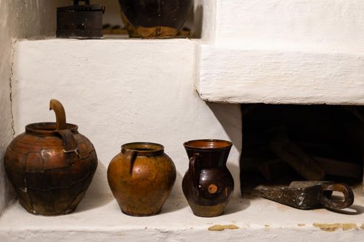 Some old utensils in an old and rural kitchen