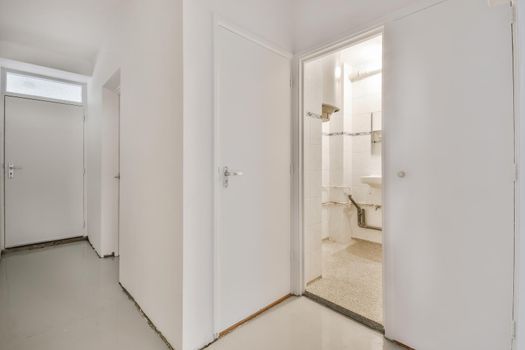Interior design of bright clean room in cozy apartment