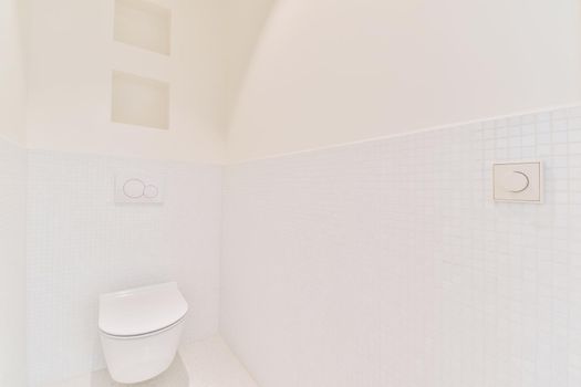 Stylish washroom design in all white shades