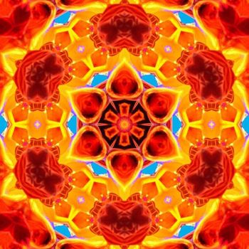 Unique bright kaleidoscope pattern in oriental style. illustration