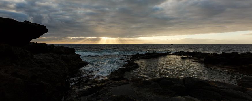 On shore of the Atlantic Ocean on the island Tenerife.