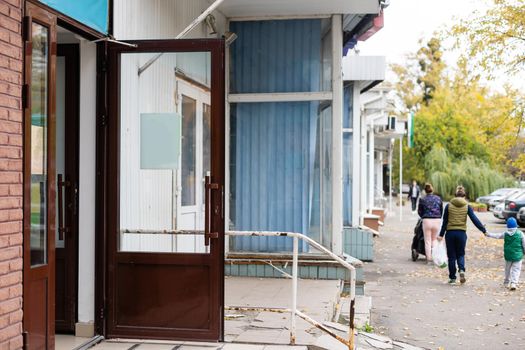 entrance group to the building, door.