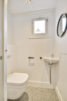 Modern restroom design in elegant luxury house