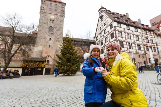 Nurember City View during time of famous Christmas market in winter