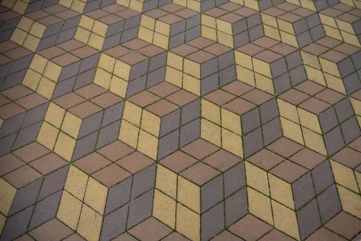 Mosaic Tile in Cube Pattern
