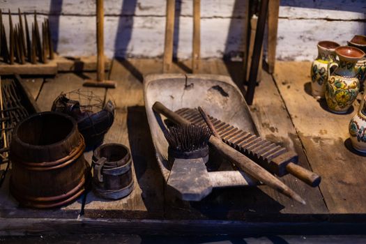 Interior of a vintage kitchen. ancient kitchen interior