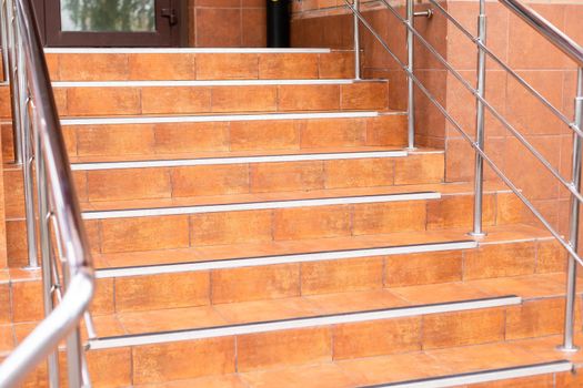 Flight Of Stair Steps Outside A Building.