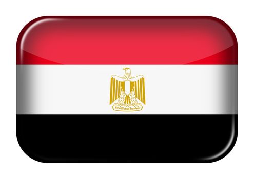 An Egypt web icon rectangle button with clipping path 3d illustration