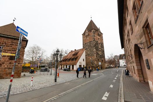 Nuremberg, Germany, old town houses, cityscape
