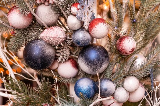 lots of Christmas ornaments and Christmas balls on the market.