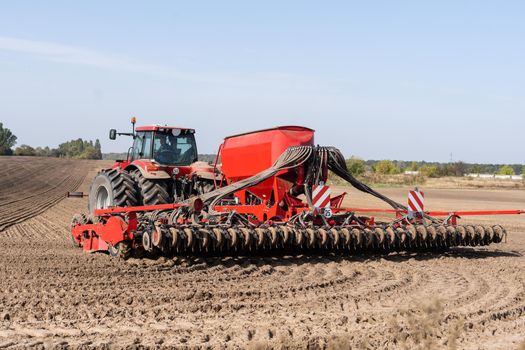 Tractor on a farmer field