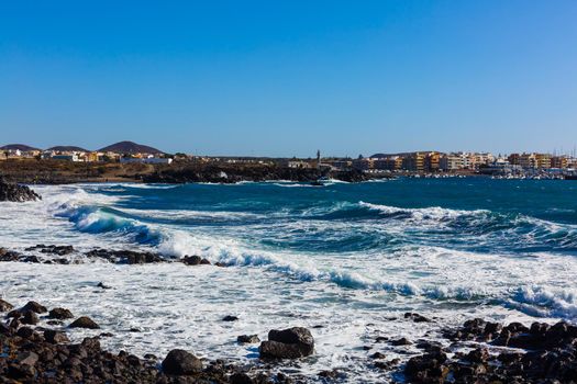 Atlantic ocean wild coast, Tenerife, Canary islands, Spain