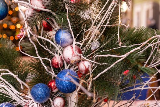 lots of Christmas ornaments and Christmas balls on the market.