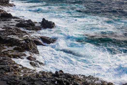 Atlantic ocean wild coast, Tenerife, Canary islands, Spain