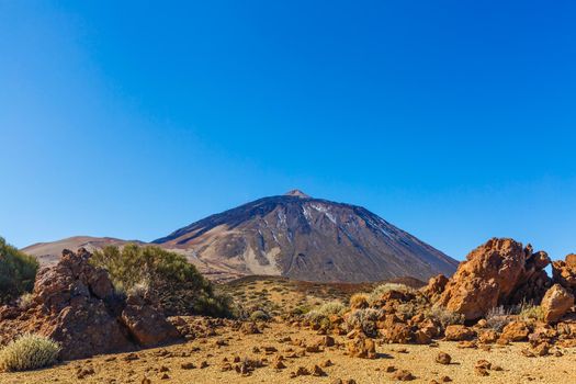 Lava flow around Mount Teide volcano, Teide National Park, Tenerife, Canary Islands, Spain